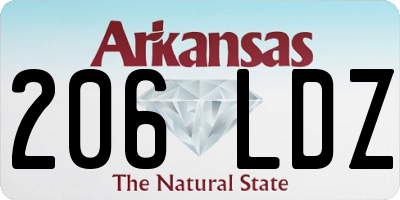 AR license plate 206LDZ