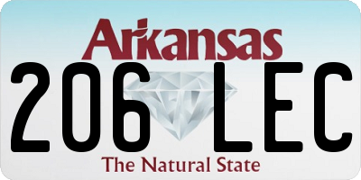 AR license plate 206LEC