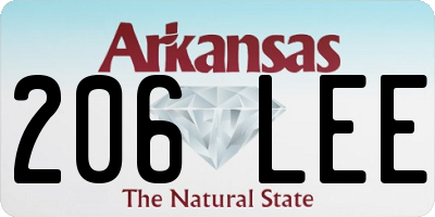 AR license plate 206LEE
