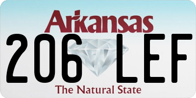 AR license plate 206LEF