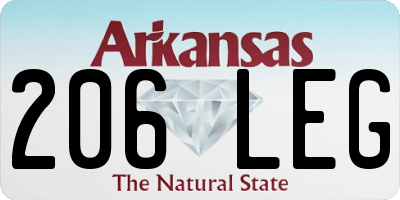 AR license plate 206LEG