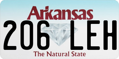 AR license plate 206LEH