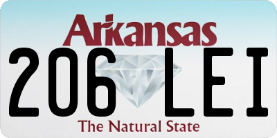 AR license plate 206LEI