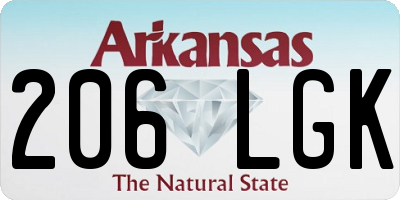 AR license plate 206LGK