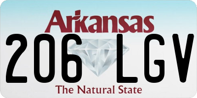 AR license plate 206LGV