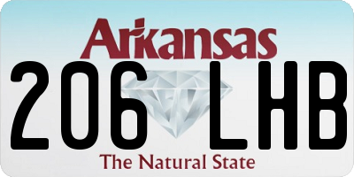 AR license plate 206LHB