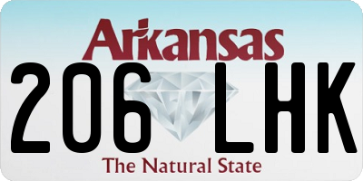 AR license plate 206LHK