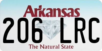 AR license plate 206LRC