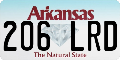 AR license plate 206LRD