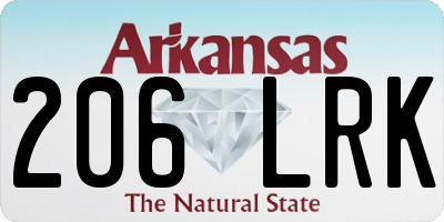 AR license plate 206LRK