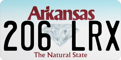AR license plate 206LRX