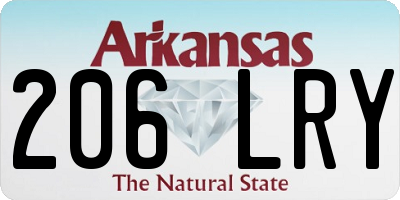 AR license plate 206LRY