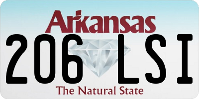 AR license plate 206LSI