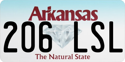 AR license plate 206LSL