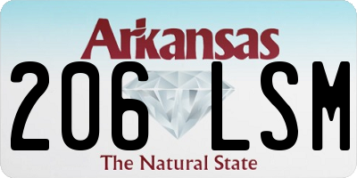 AR license plate 206LSM