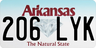 AR license plate 206LYK