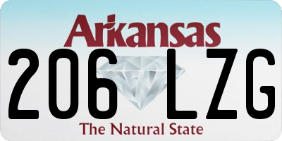 AR license plate 206LZG