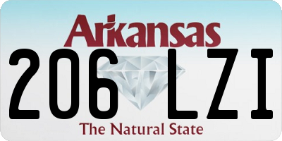 AR license plate 206LZI