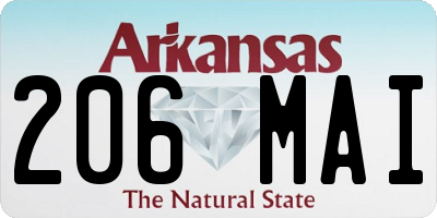 AR license plate 206MAI
