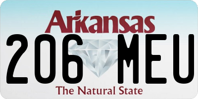AR license plate 206MEU