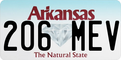 AR license plate 206MEV