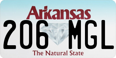 AR license plate 206MGL
