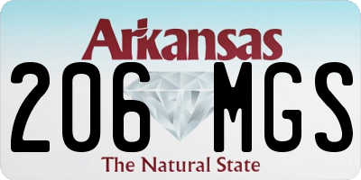 AR license plate 206MGS