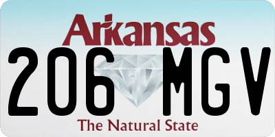 AR license plate 206MGV