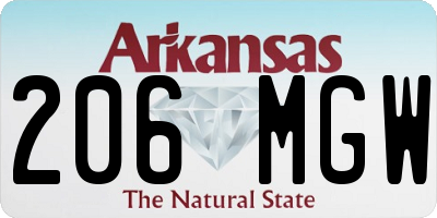 AR license plate 206MGW