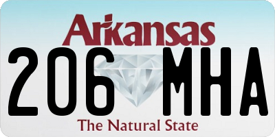 AR license plate 206MHA