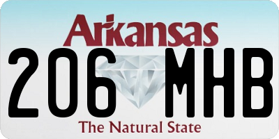 AR license plate 206MHB
