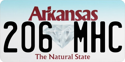 AR license plate 206MHC