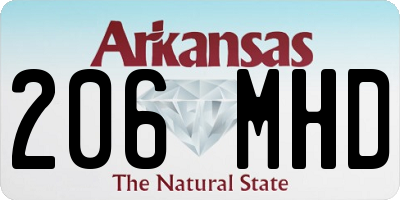 AR license plate 206MHD