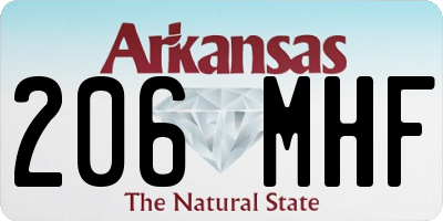 AR license plate 206MHF