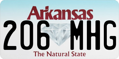 AR license plate 206MHG