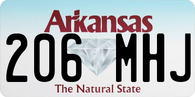 AR license plate 206MHJ