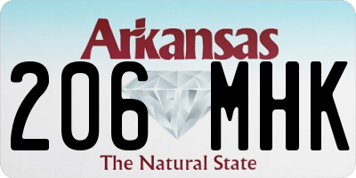 AR license plate 206MHK