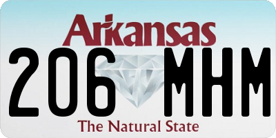 AR license plate 206MHM