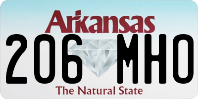 AR license plate 206MHO