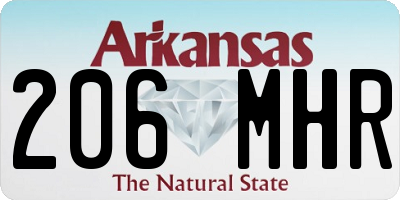 AR license plate 206MHR