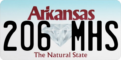 AR license plate 206MHS