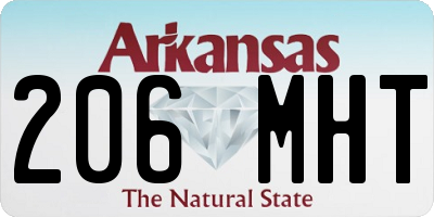 AR license plate 206MHT