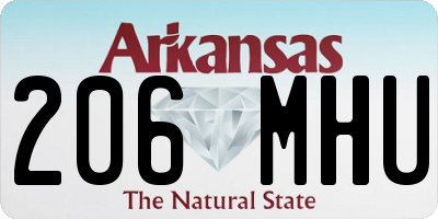 AR license plate 206MHU