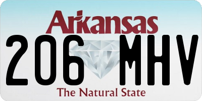 AR license plate 206MHV