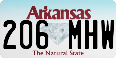 AR license plate 206MHW