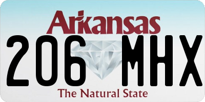 AR license plate 206MHX