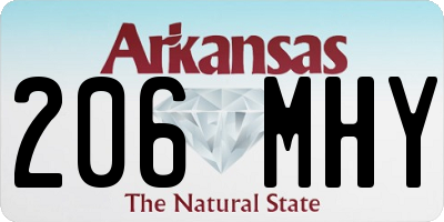 AR license plate 206MHY