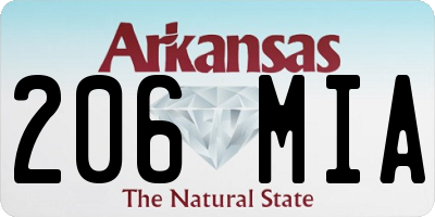 AR license plate 206MIA