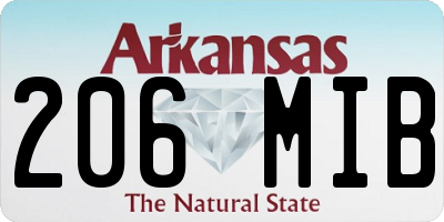 AR license plate 206MIB