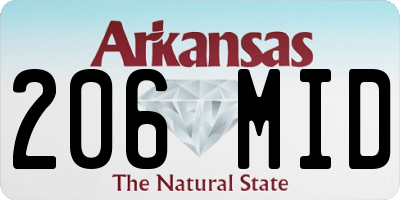 AR license plate 206MID